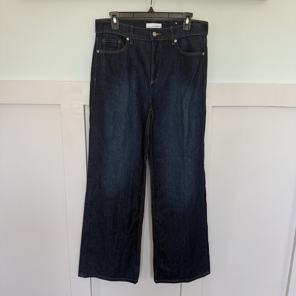 LOFT Denim - Ann Taylor LOFT NWT Size 28/6 Wide Leg High Rise Jeans‎ Pockets Stretch Dressy